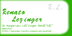 renato lezinger business card